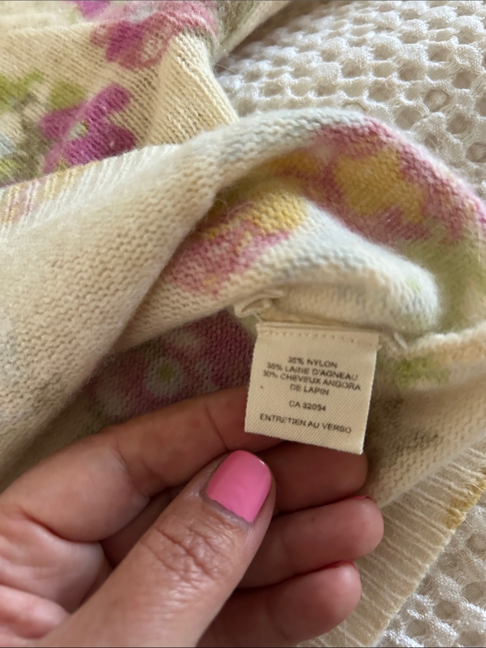 Free People Floral Cream Cropped Cardigan - Picture 5 of 5